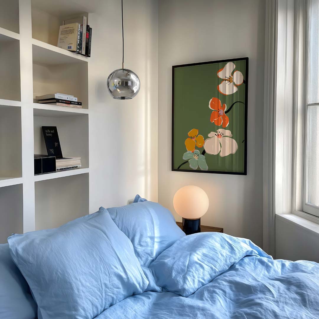 Bloemige Droom – staande muurposter met bloemen