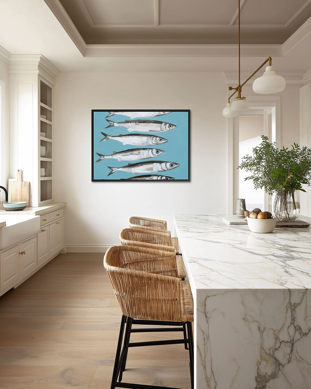 Gestileerde vissen – liggende wanddecoratie