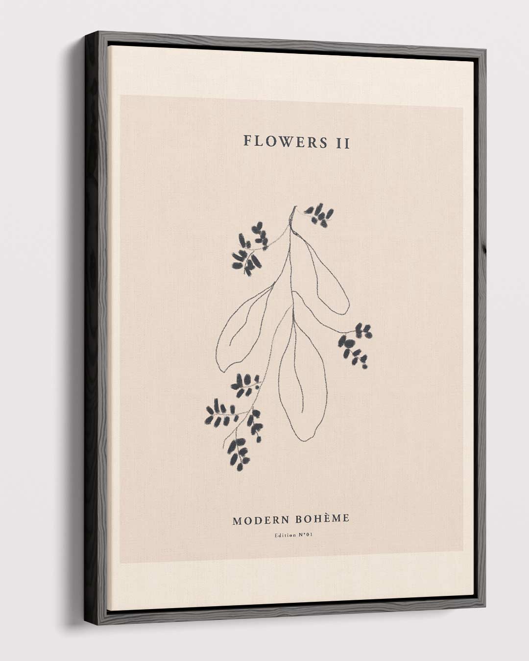 Flowers II Moderne Boho Print – canvas wanddecoratie in portret formaat