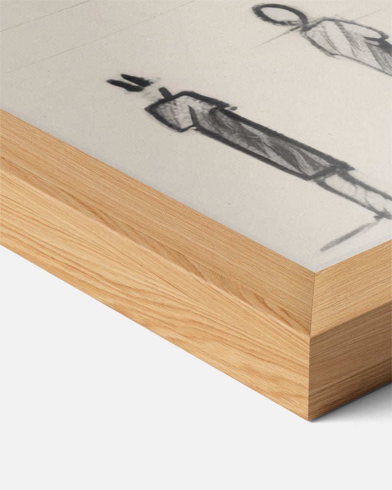 Stijlvolle Minimalistische Figuren – staande vintage wanddecoratie van WallArtistic