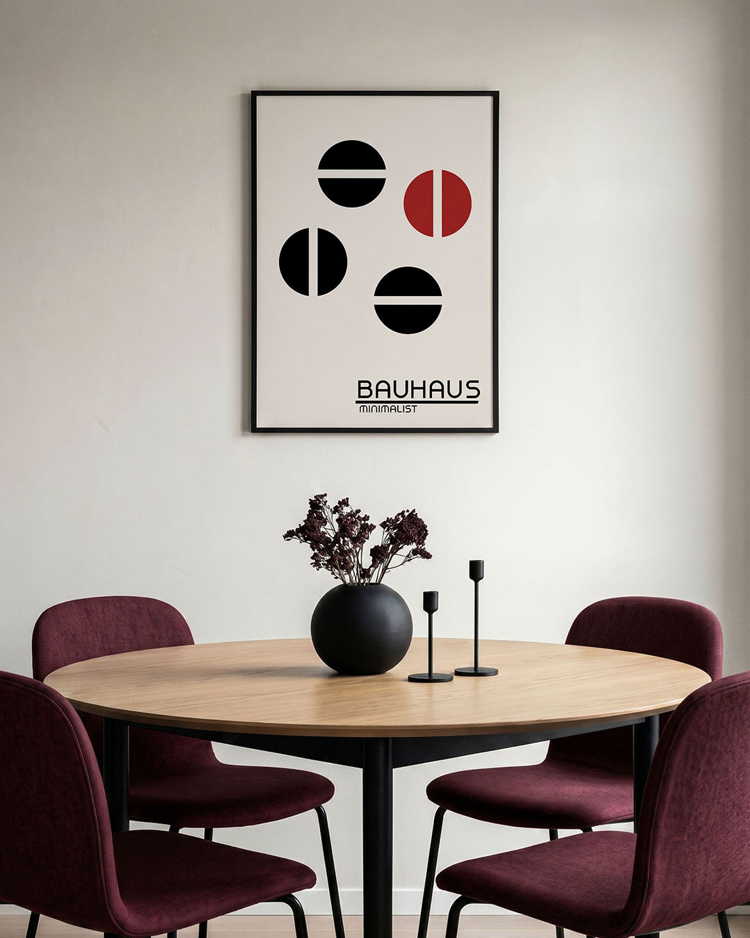 Vormen en vlakken – staande Bauhaus poster voor aan de muur