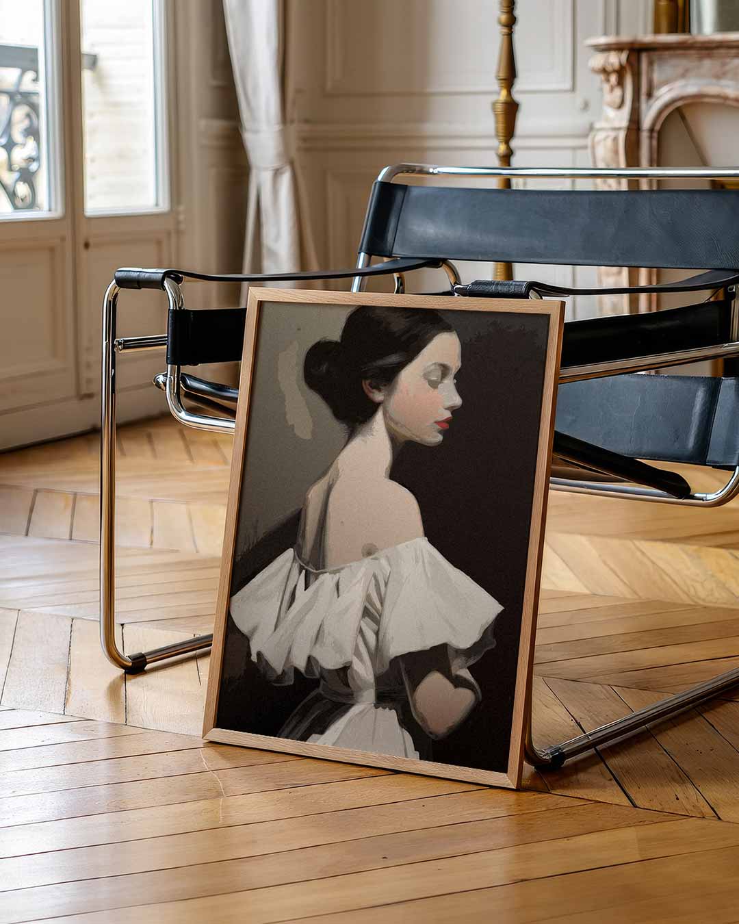 Elegante Vrouwelijke Schoonheid – staande muurposter voor Pasen