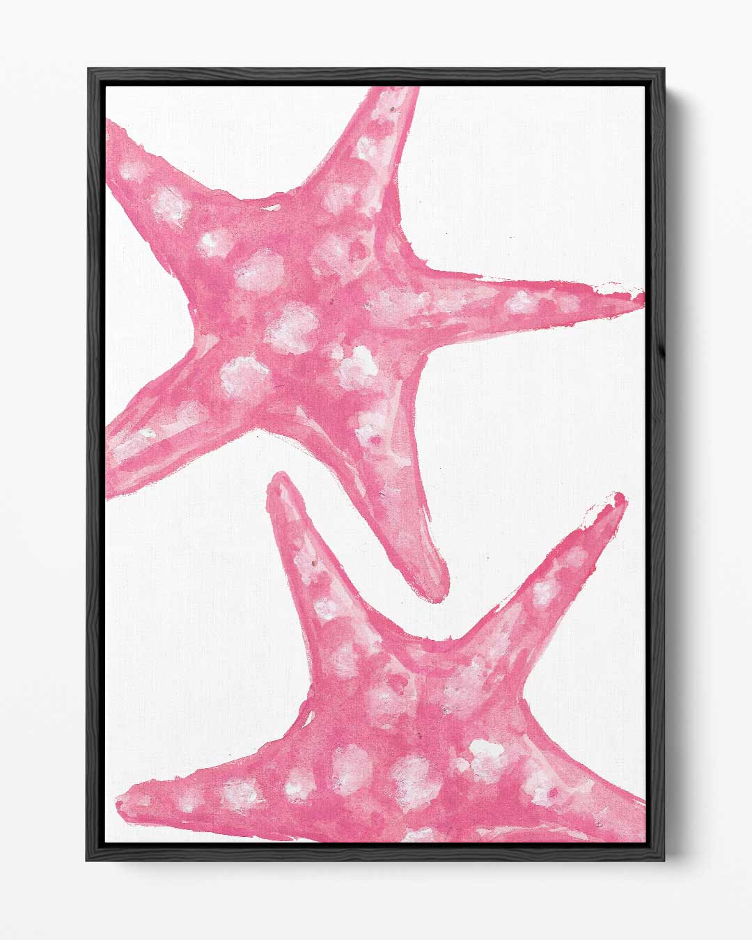 Roze zeesterren – portret kunstwerk als wanddecoratie