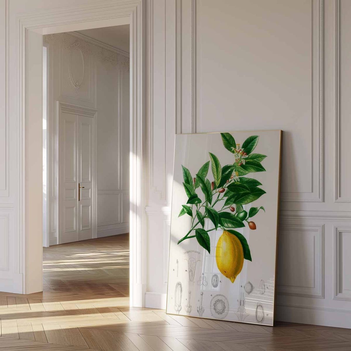 Botanische Citroen Illustratie – urban poster in staand formaat