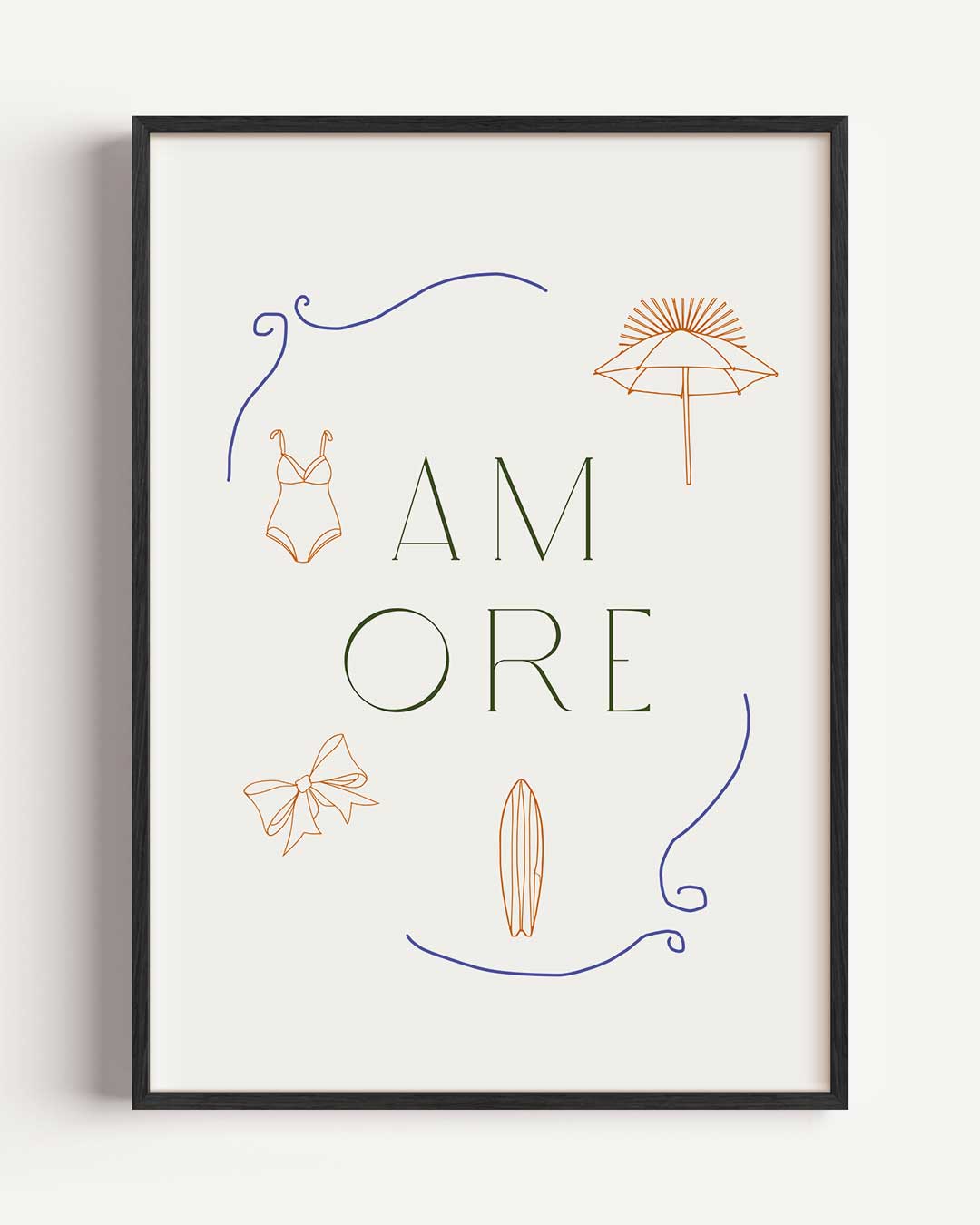 Zomerse Amore – La Dolce Vita portret poster als wanddecoratie