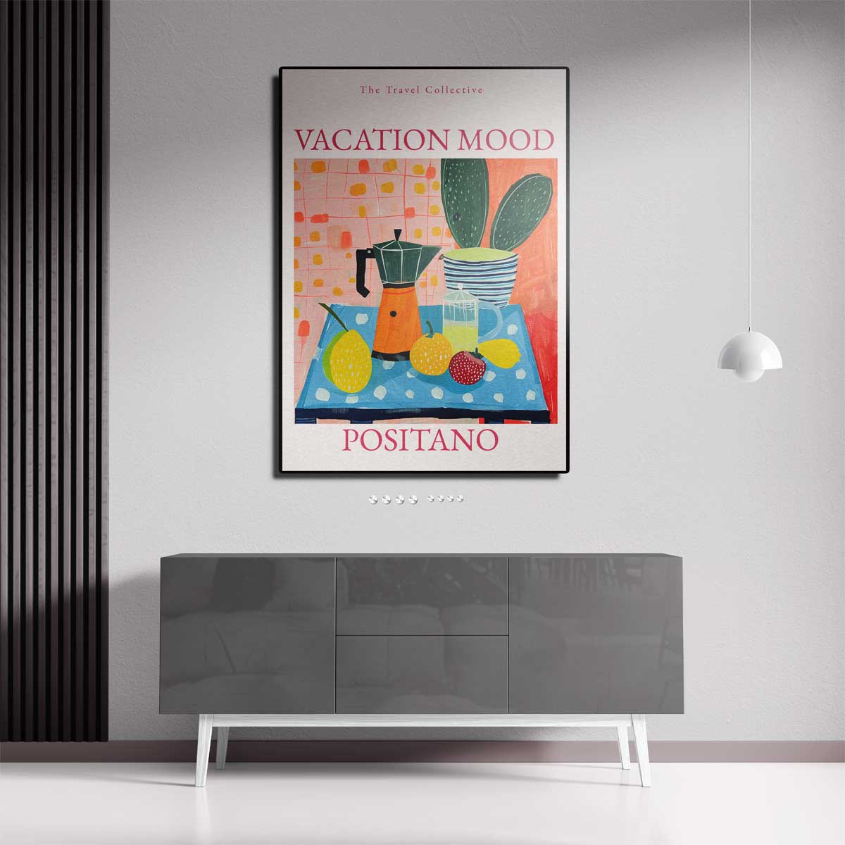 Zomerse Positano Vibes – staand kunstwerk voor modern interieur