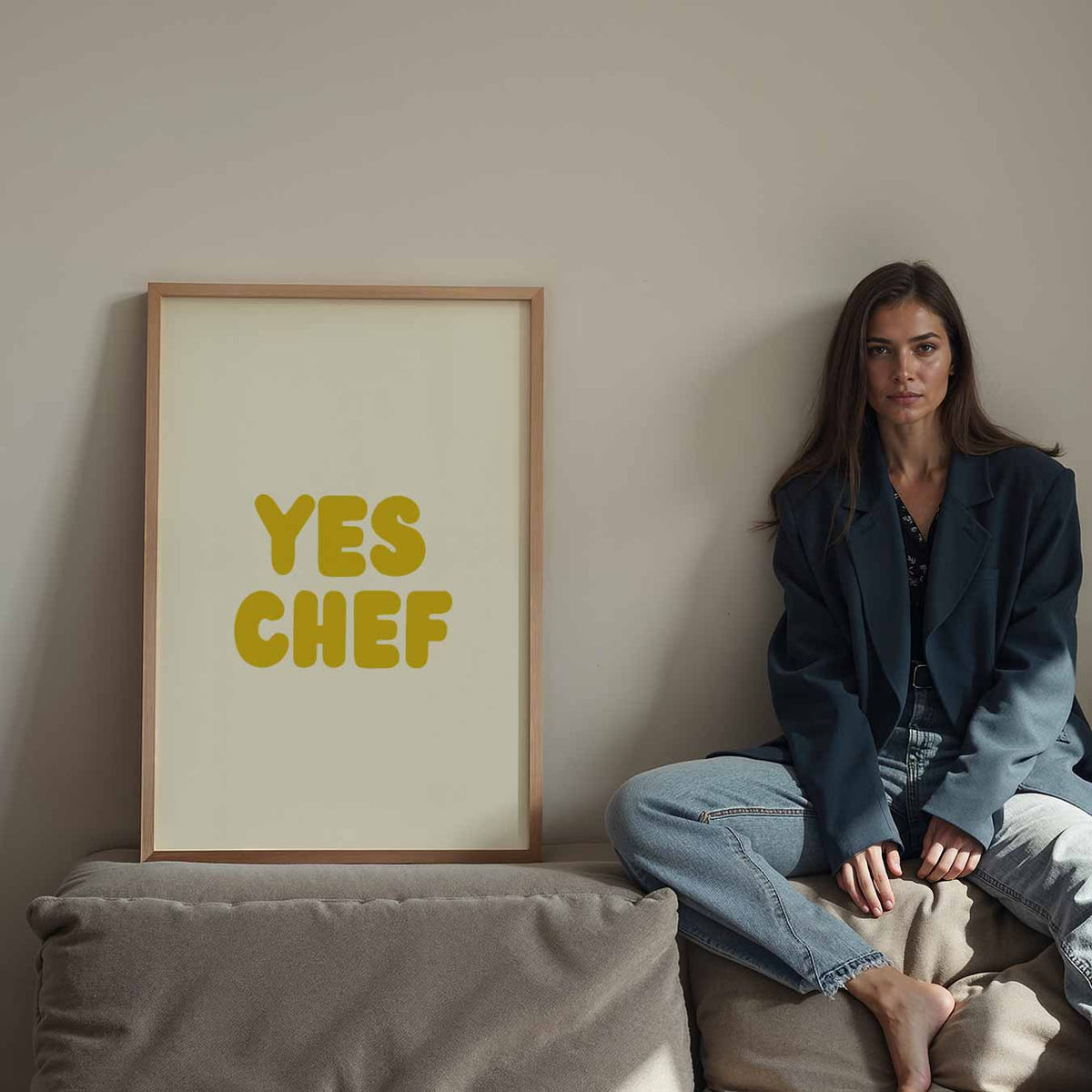 Yes Chef Keukenposter – staande keuken wanddecoratie van WallArtistic