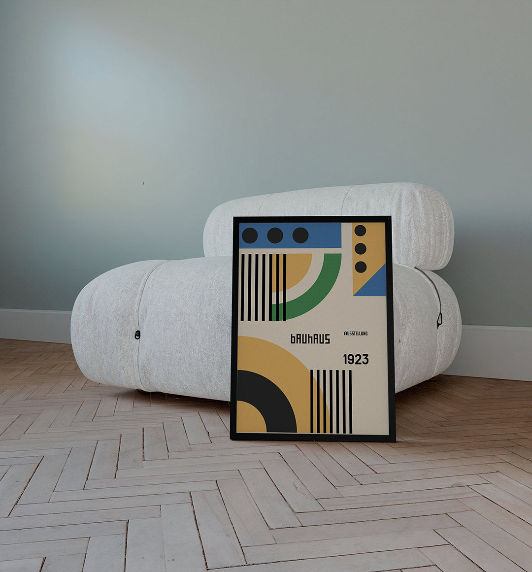 Vormen en vlakken – staande Bauhaus poster voor aan de muur