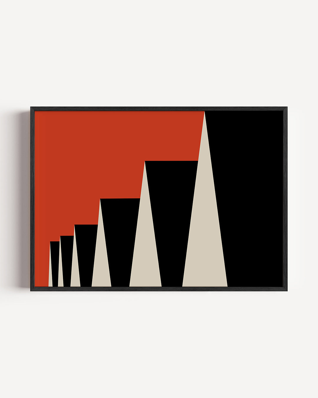 Vormritme en kleur – liggende Bauhaus poster als wanddecoratie