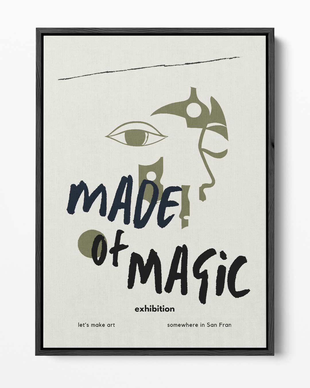 Made of Magic kunsttentoonstelling – portret kunstwerk als wanddecoratie
