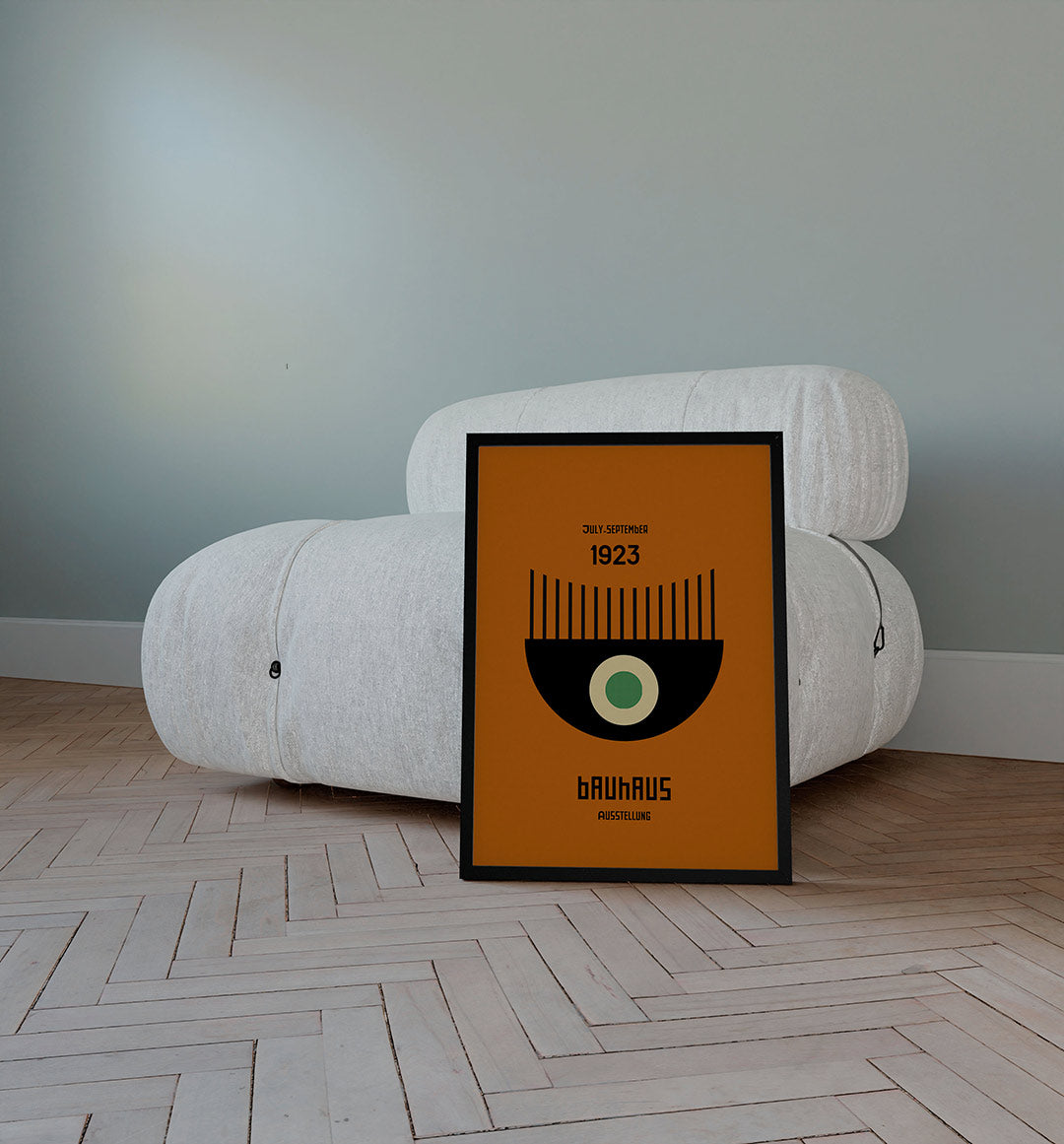 Grafische vormgeving – staande Bauhaus poster voor aan de muur