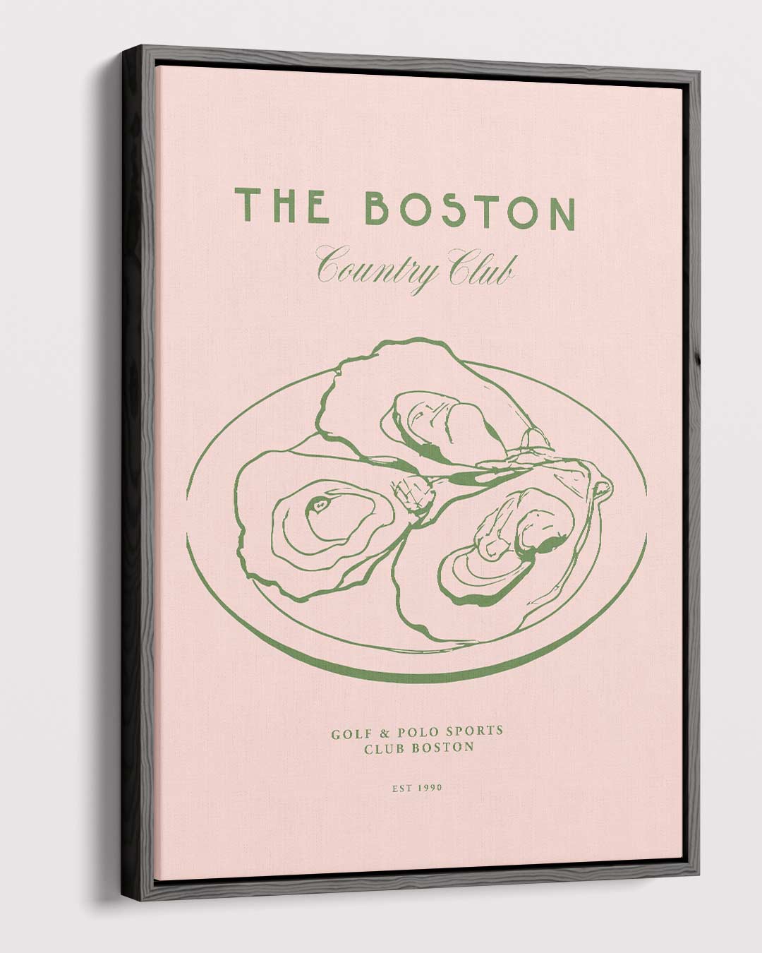 Boston Country Club Illustratie – canvas wanddecoratie in portret formaat
