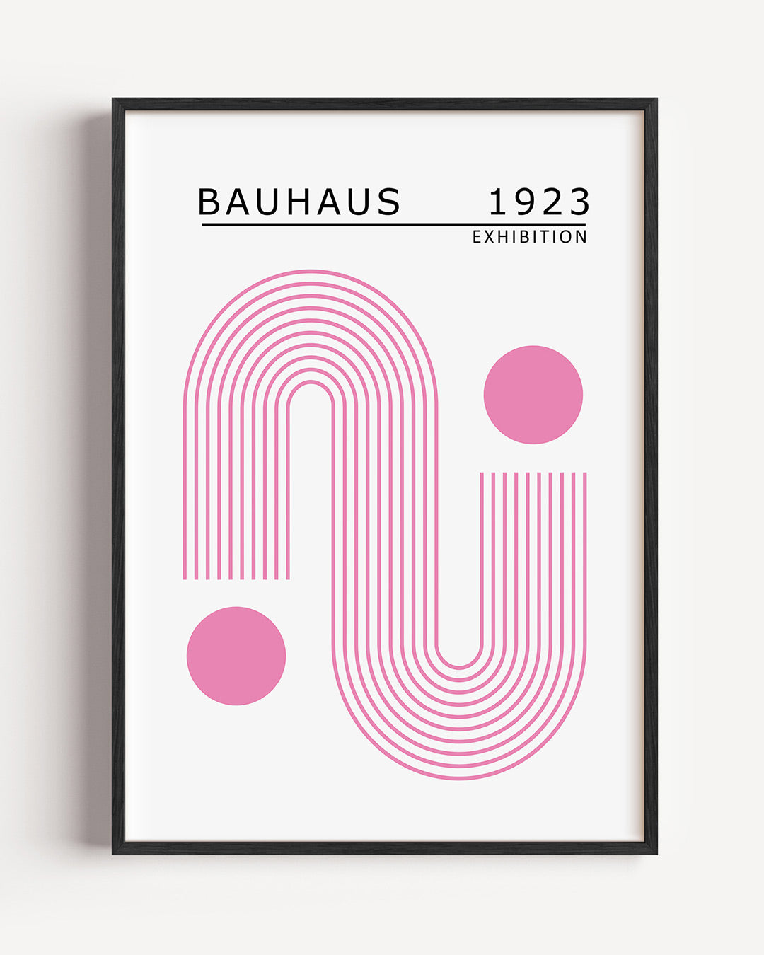 Lijnen en cirkels – staande Bauhaus poster als wanddecoratie