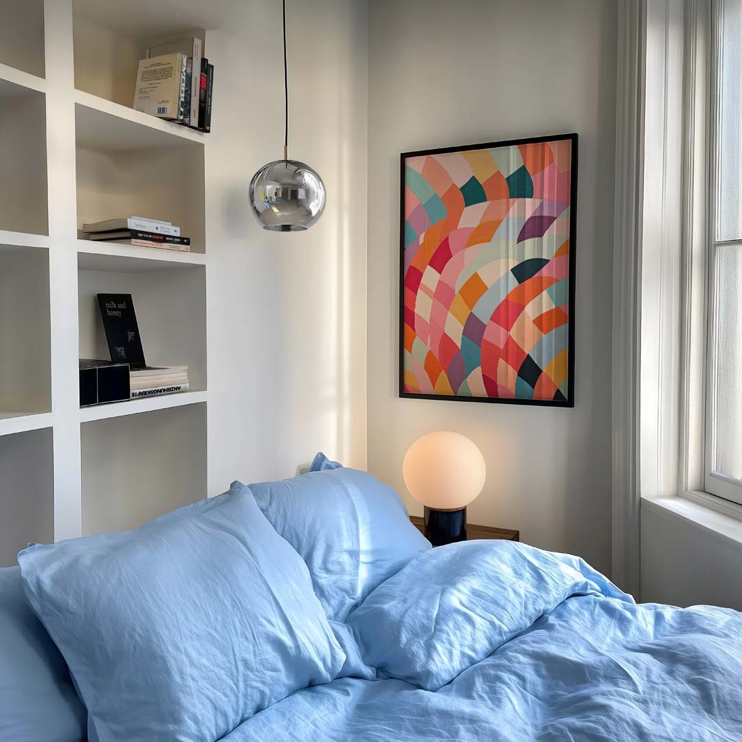Kleurrijke Patronen – staande kleurrijke abstracte wanddecoratie van WallArtistic