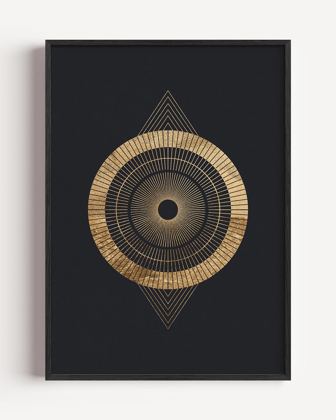 Gouden Geometrische Cirkel – textuur portret poster als wanddecoratie
