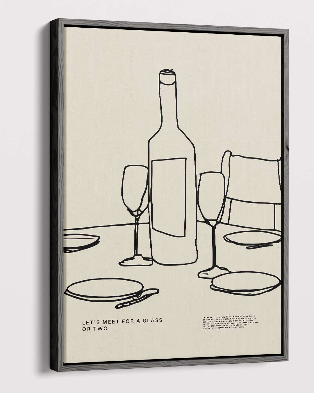 Gezellig aan tafel – dibond kunstwerk als wanddecoratie