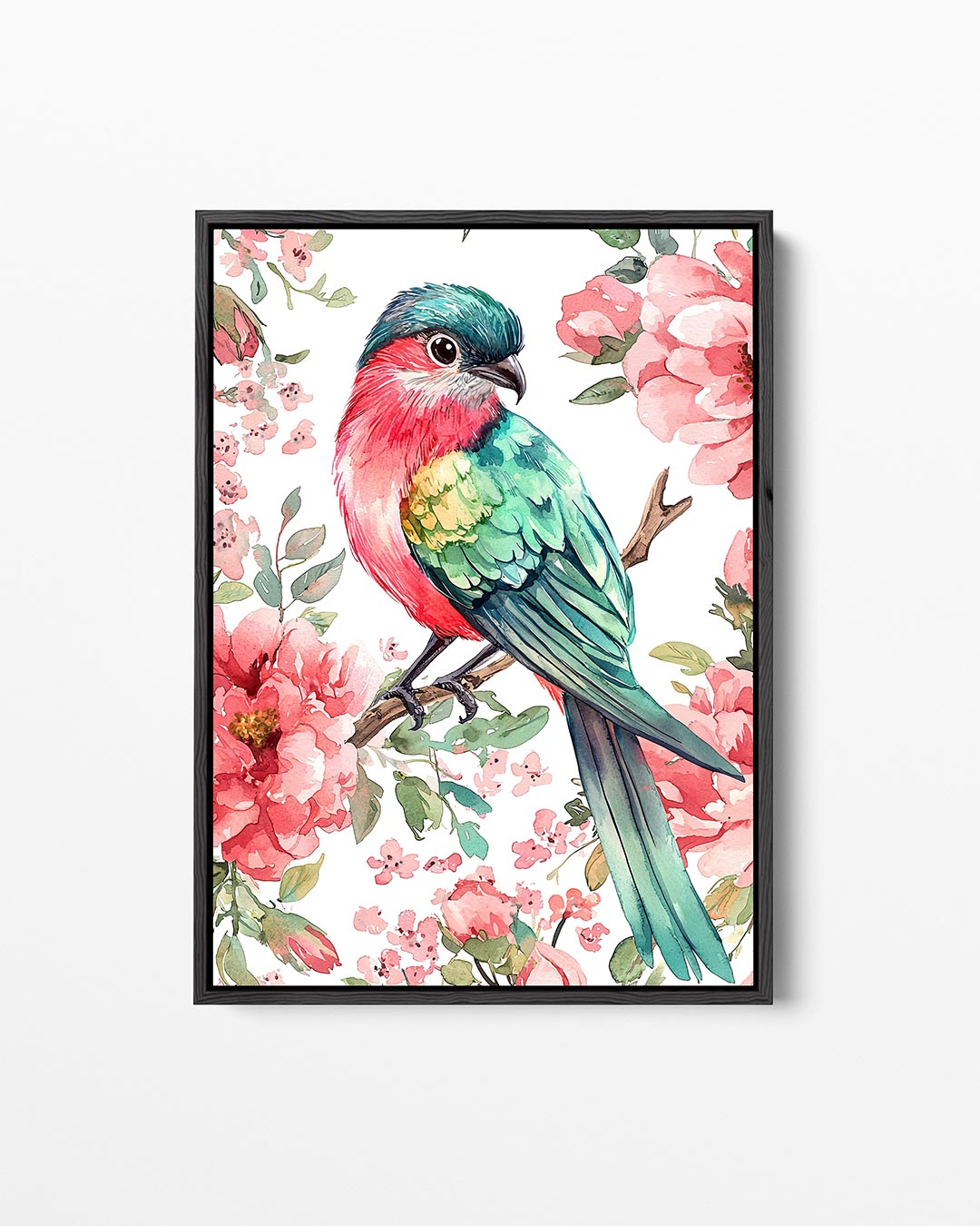 Vogels en bloemen – staand wanddecoratie kunstwerk