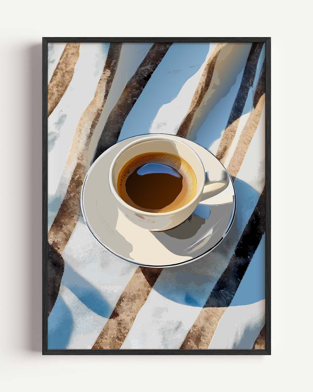 Zomerse Koffie Momenten – keuken portret poster als wanddecoratie