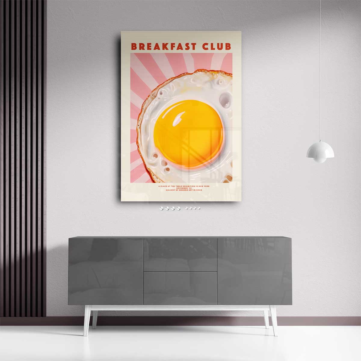 Breakfast Club – kunstwerk met zwarte baklijst