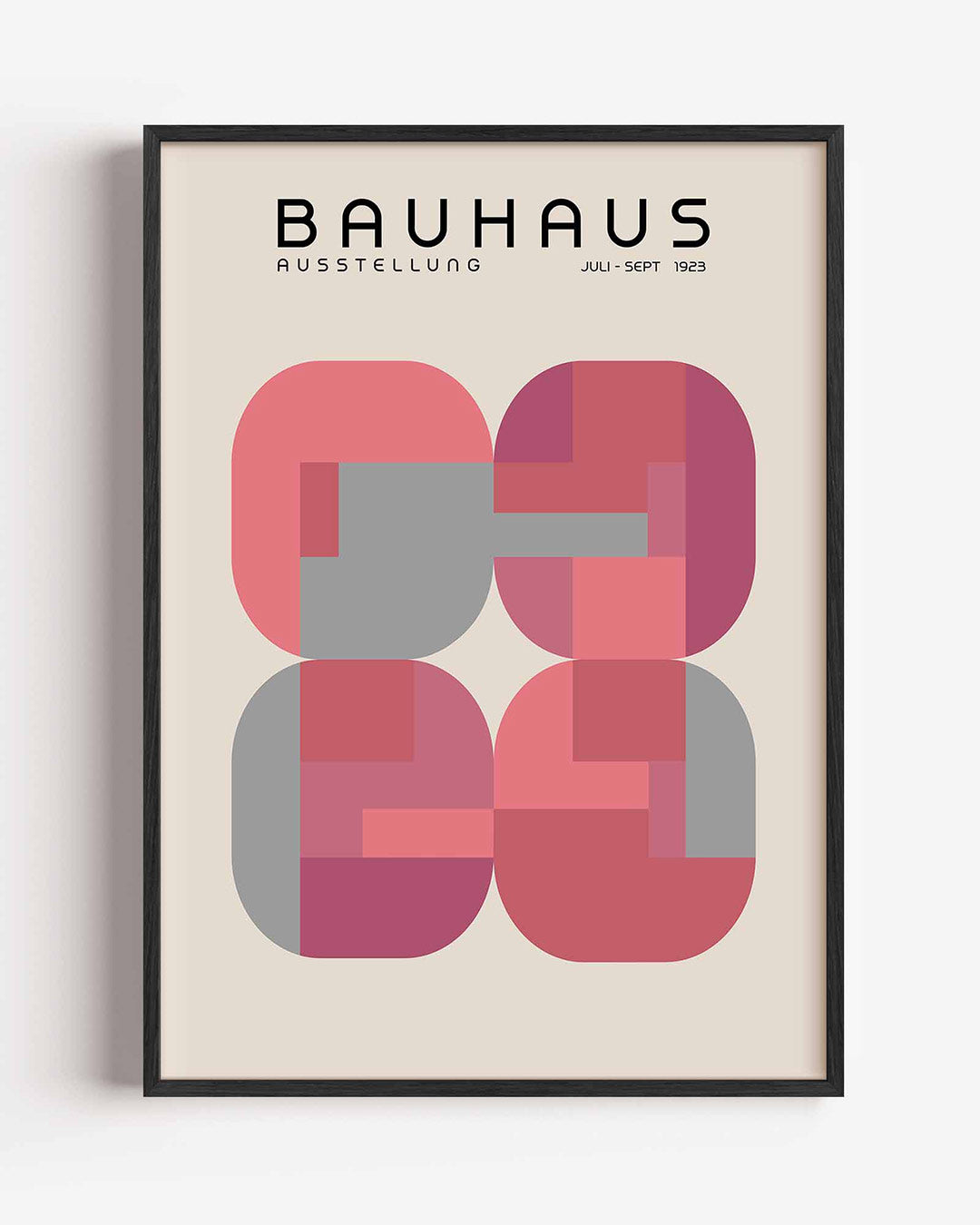 Vormen en vlakken – staande Bauhaus poster als wanddecoratie