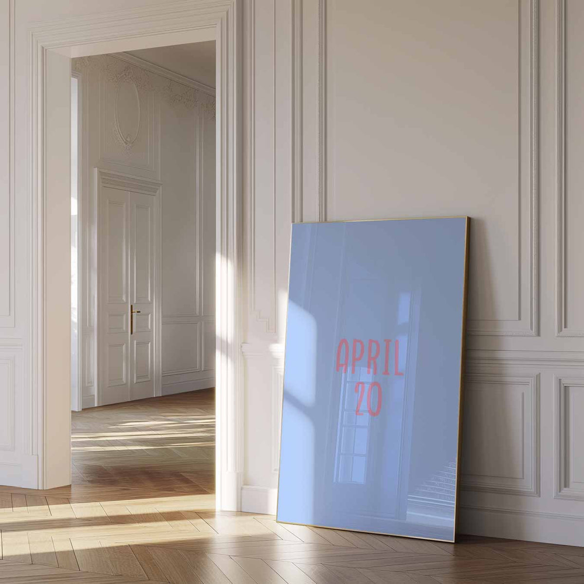 Stijlvolle April – paas poster als vrolijke staande wanddecoratie