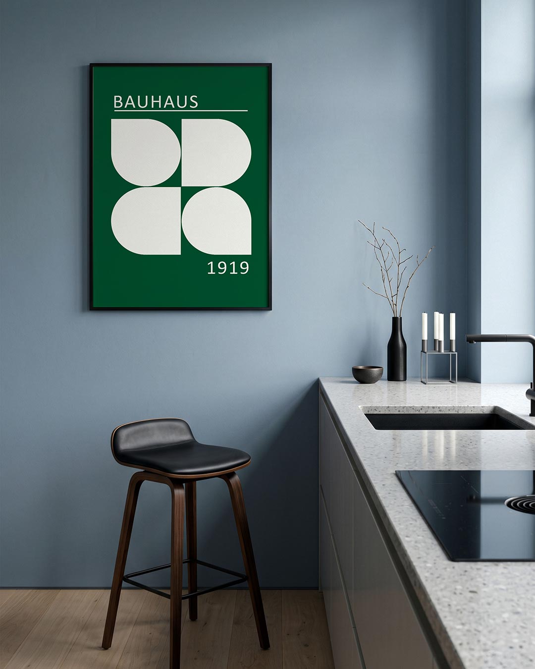  – geometrische Bauhaus poster in staand formaat