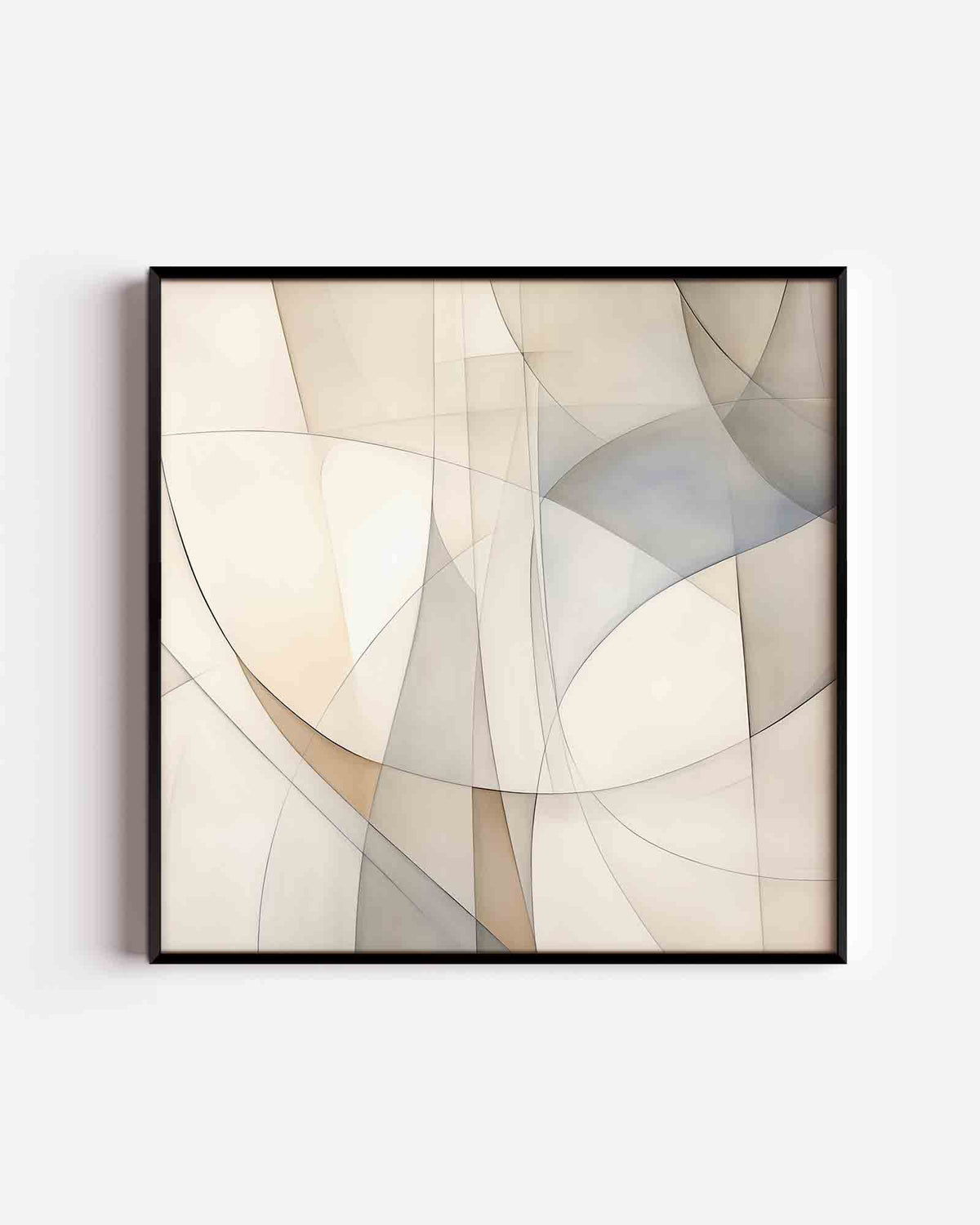 Abstracte vormen – vierkante poster met kleur en vormen als wanddecoratie