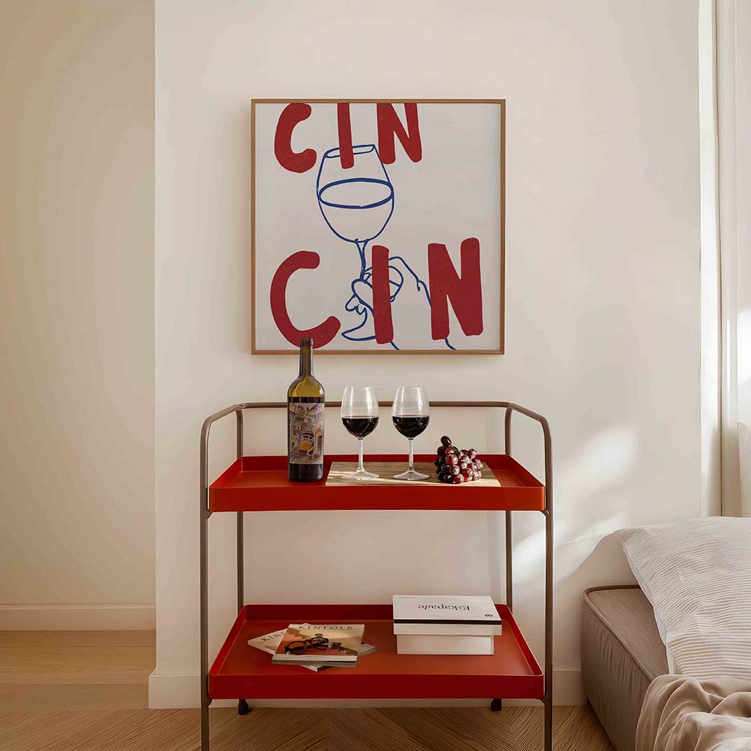 Cincin glas – vierkante keuken wanddecoratie van WallArtistic