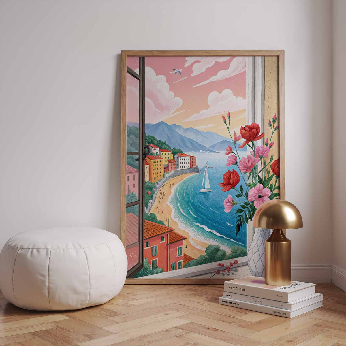 Abstracte – zomerse wandkunst als portret poster