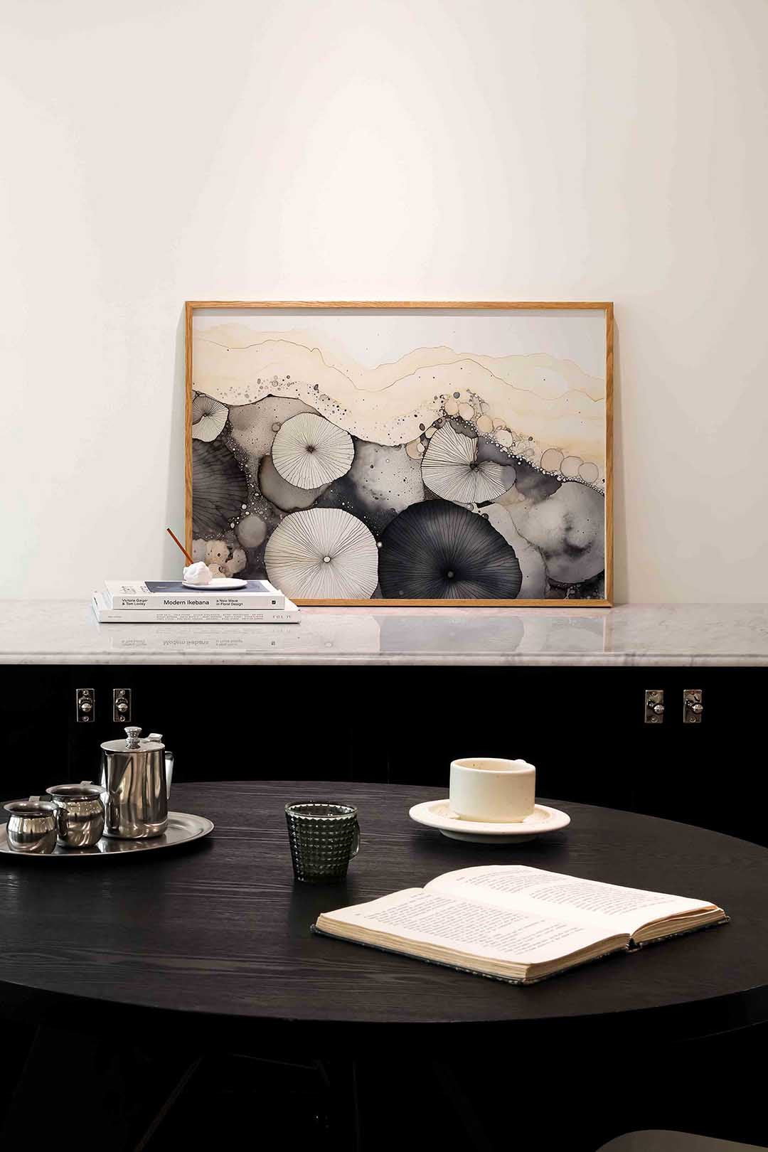 Abstracte vormen – abstracte poster in liggend formaat