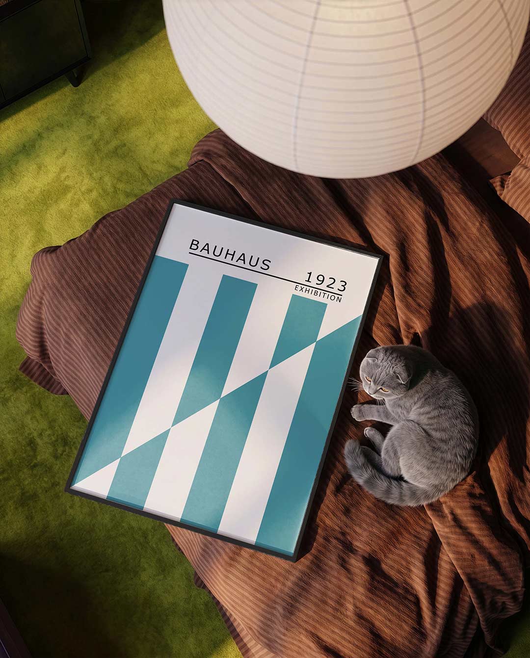Lijnen en vlakken – moderne Bauhaus wandkunst als poster