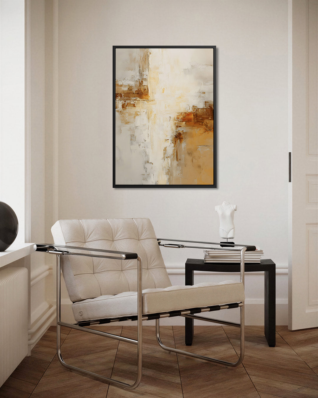 Warme kleurencompositie – staand wanddecoratie kunstwerk