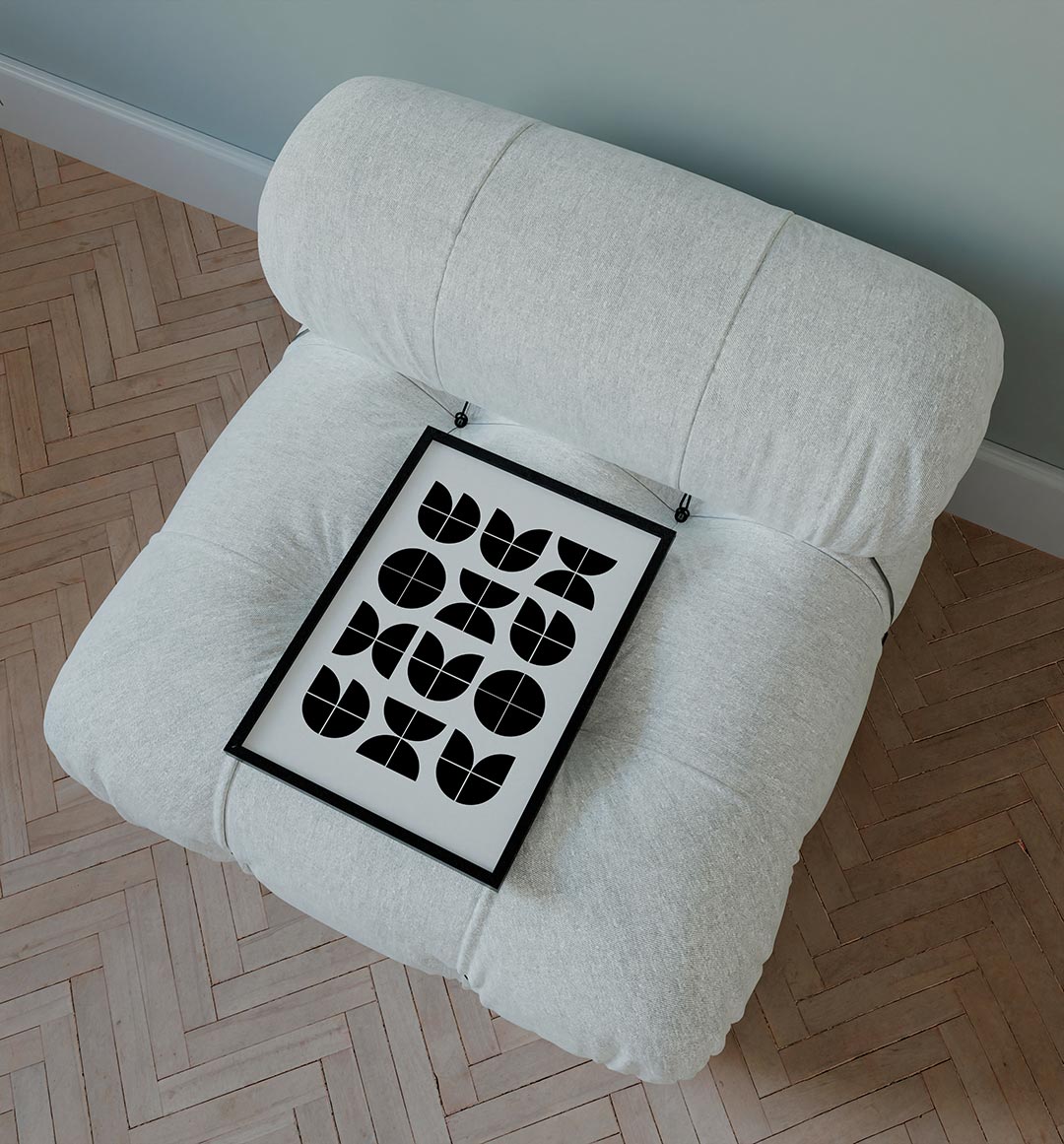  – staande Bauhaus poster voor aan de muur