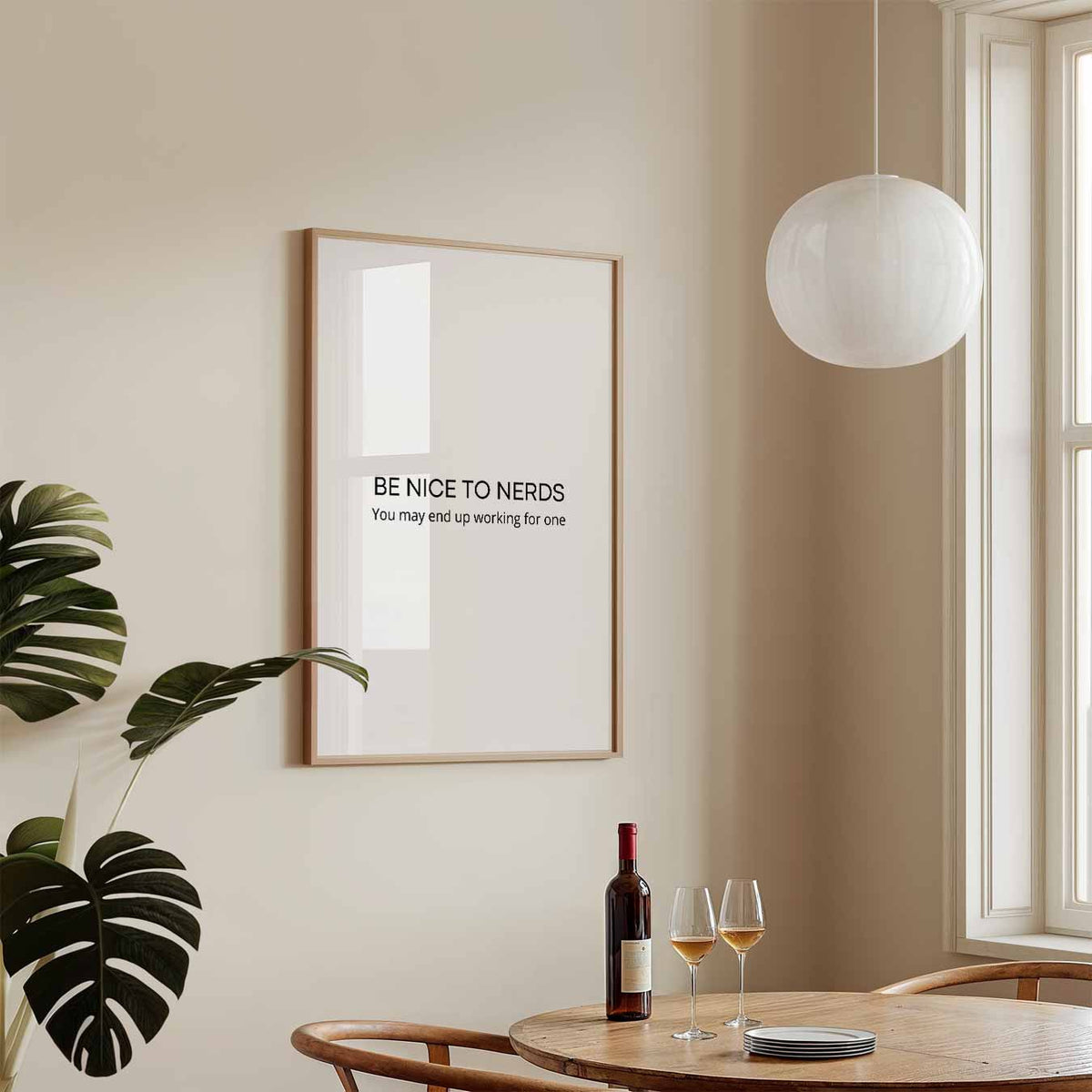 Motiverende Nerds Quote – tekstposter in staand formaat