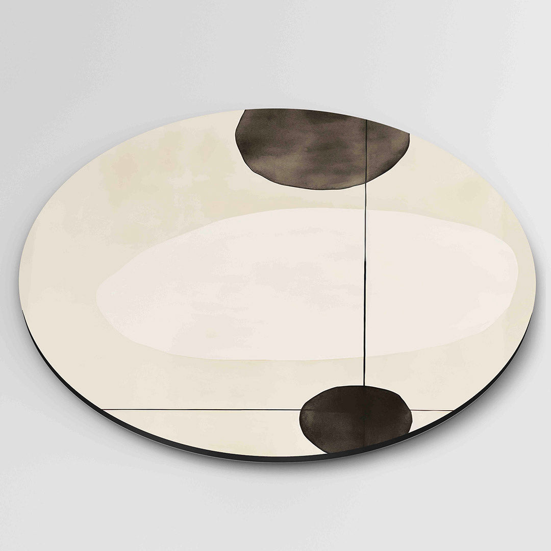 Abstracte vormen – ronde wanddecoratie met abstract ontwerp
