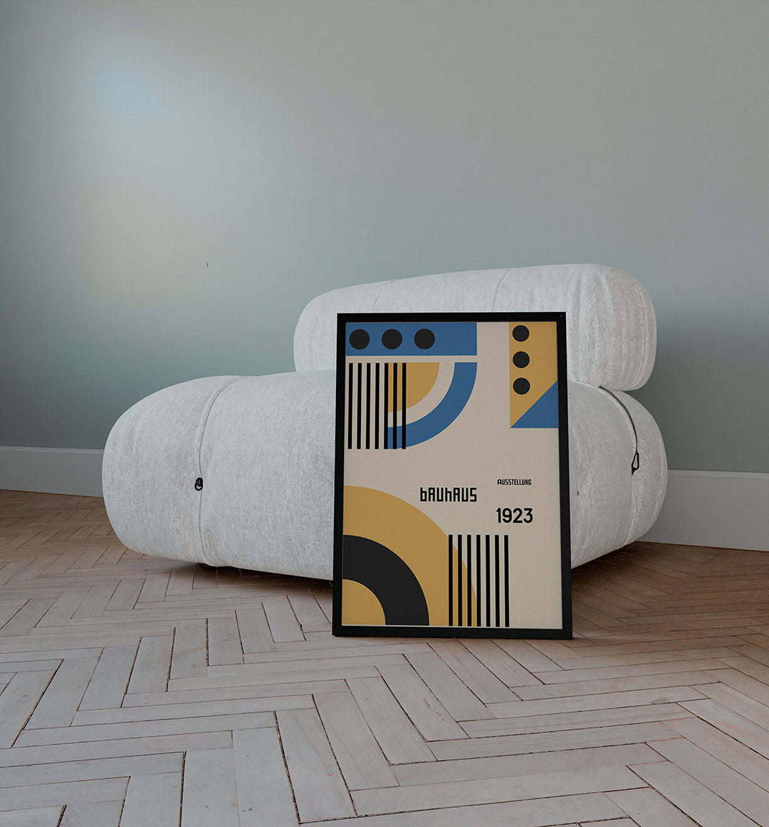 Vorm en kleur – staande Bauhaus poster voor aan de muur
