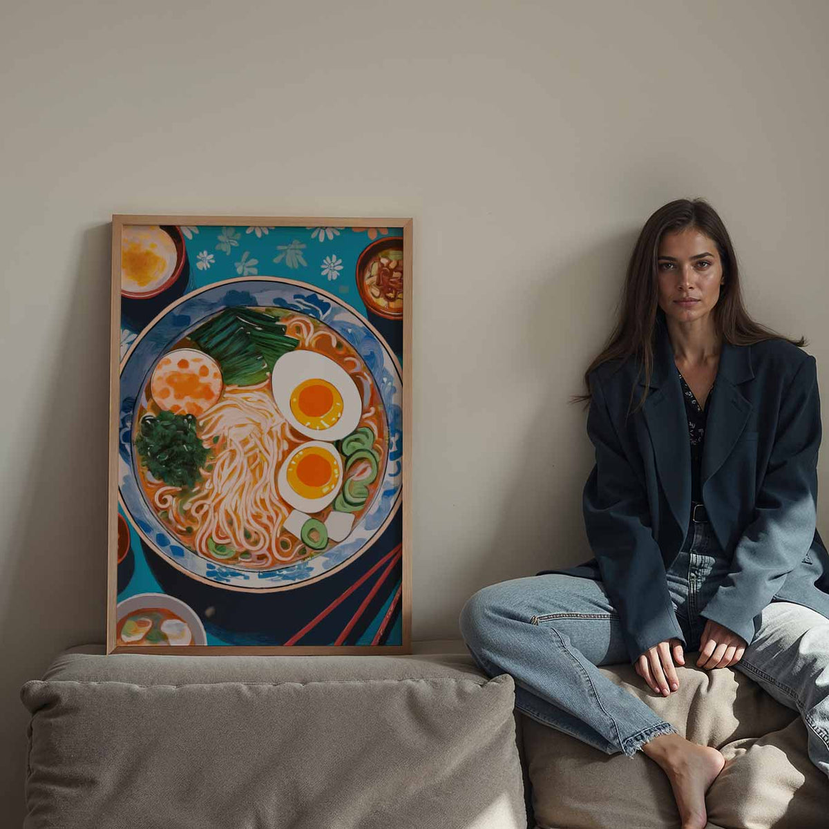 Kleurrijke Ramen – staande keuken wanddecoratie van WallArtistic