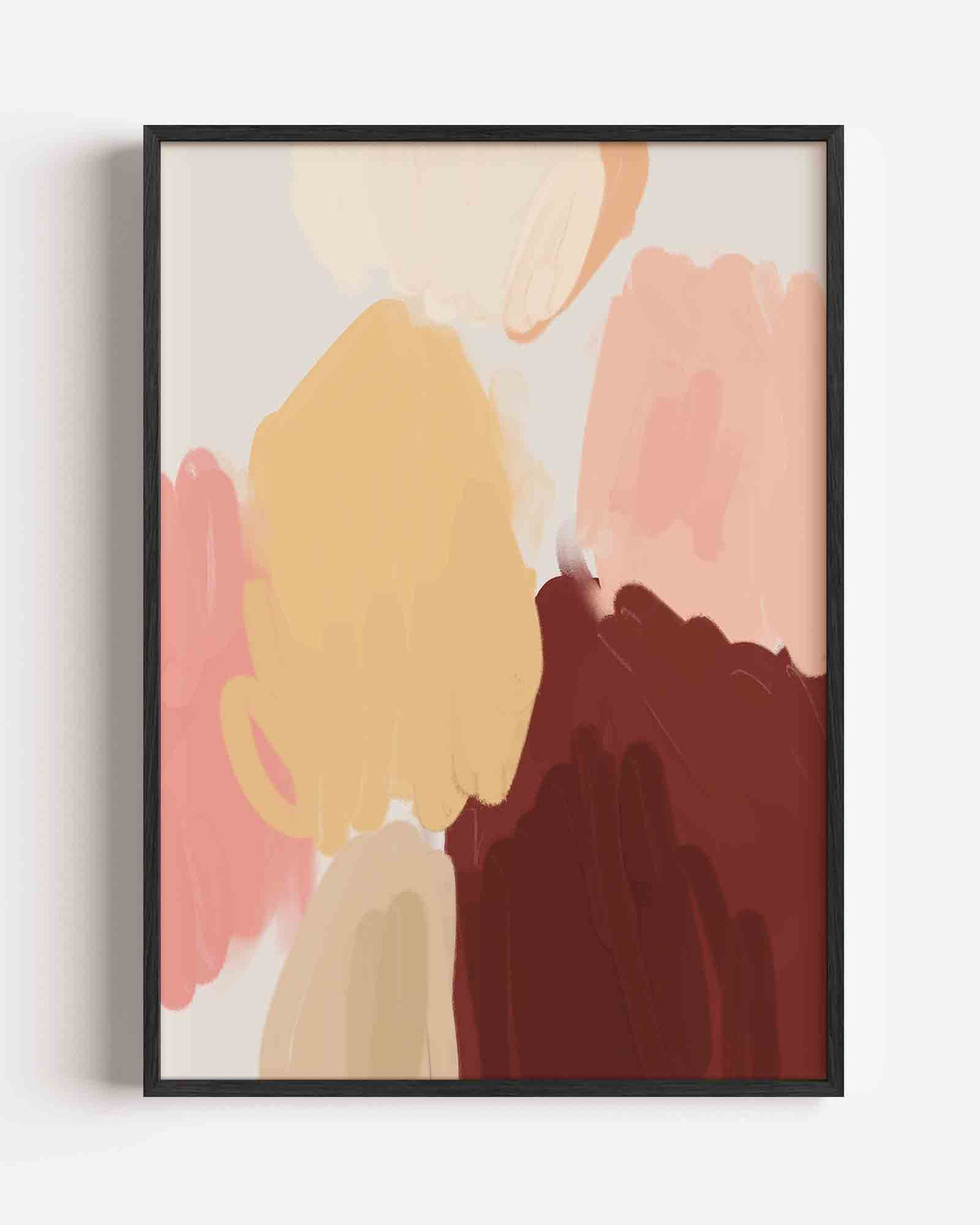 Abstracte vormen – hedendaagse illustratie portret poster als wanddecoratie