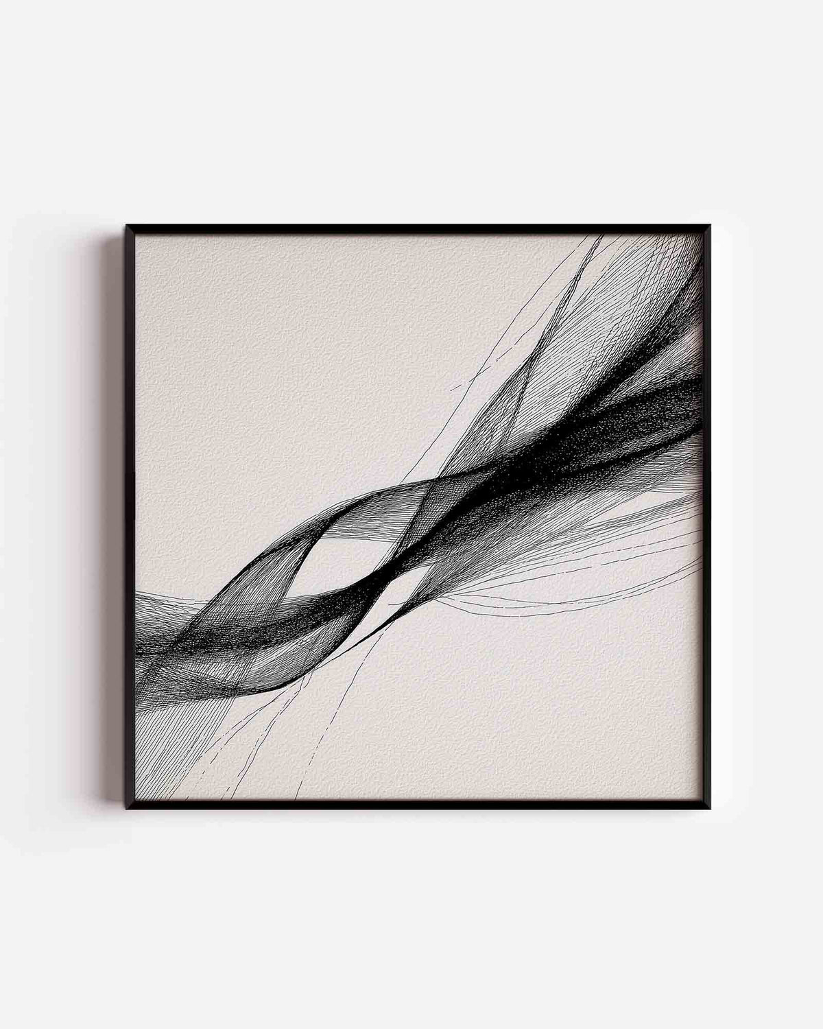 Vloeiende lijnen – abstracte vierkante poster als wanddecoratie