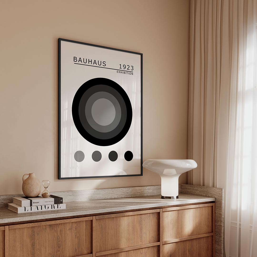  – geometrische Bauhaus poster in staand formaat