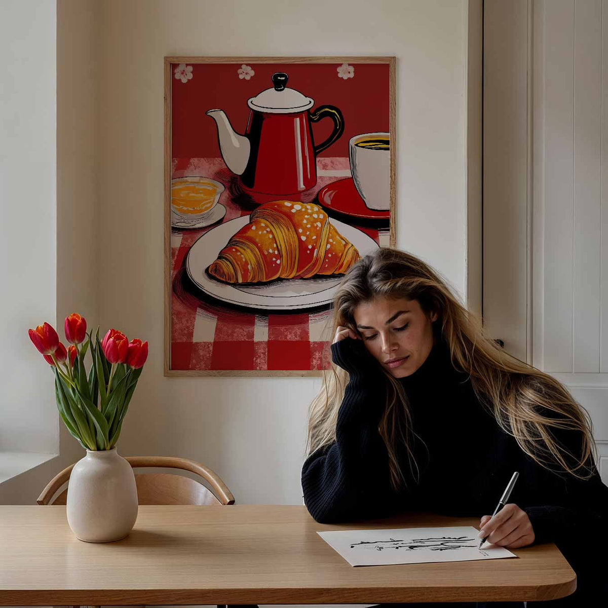 Franse Ontbijt Sfeerposter – keuken portret poster, afbeelding 7