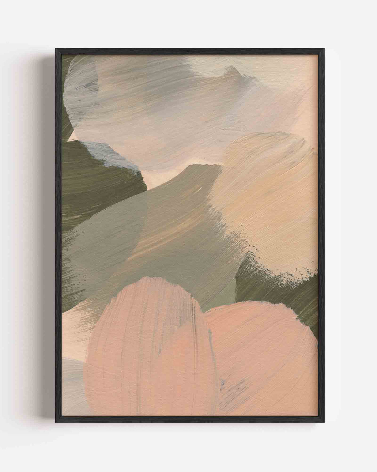 Abstracte penseelstreken – schilderkunst portret poster als wanddecoratie