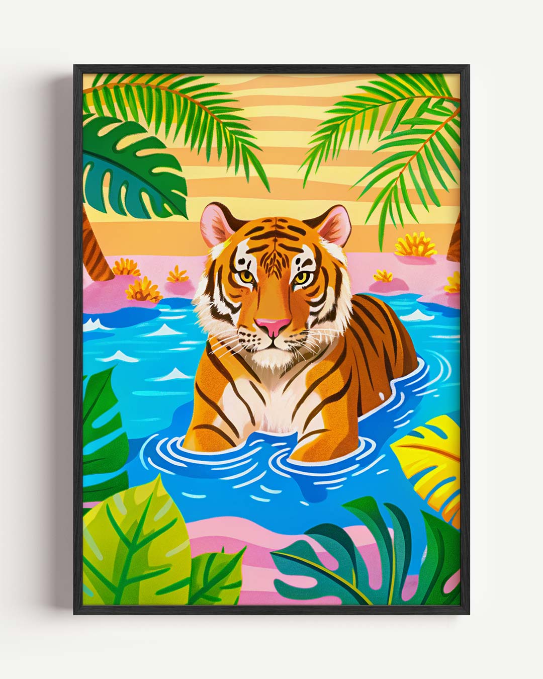 Tropische Tijger Droomposter – dieren portret poster als wanddecoratie