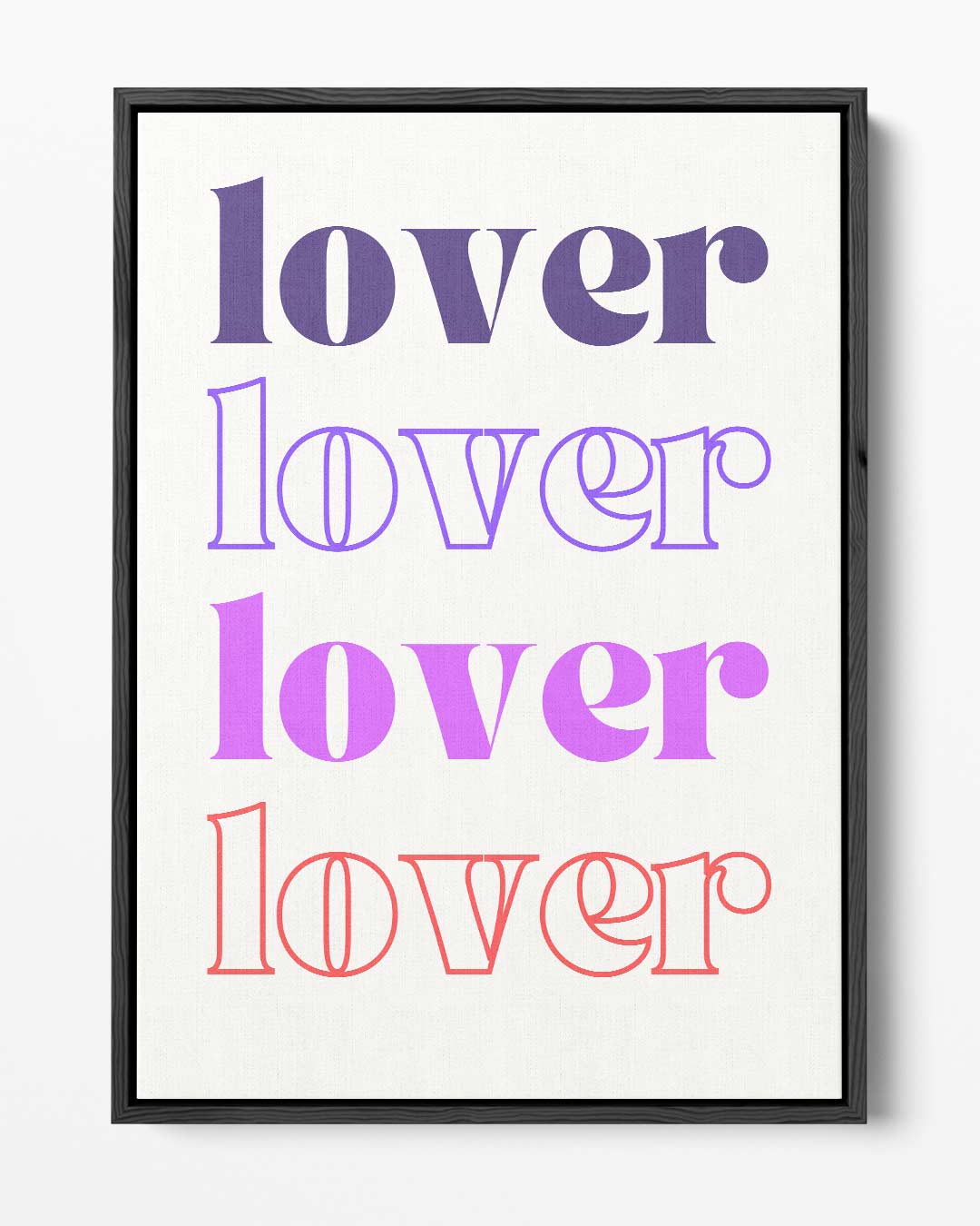 Kleurrijke Typografie – portret kunstwerk als wanddecoratie