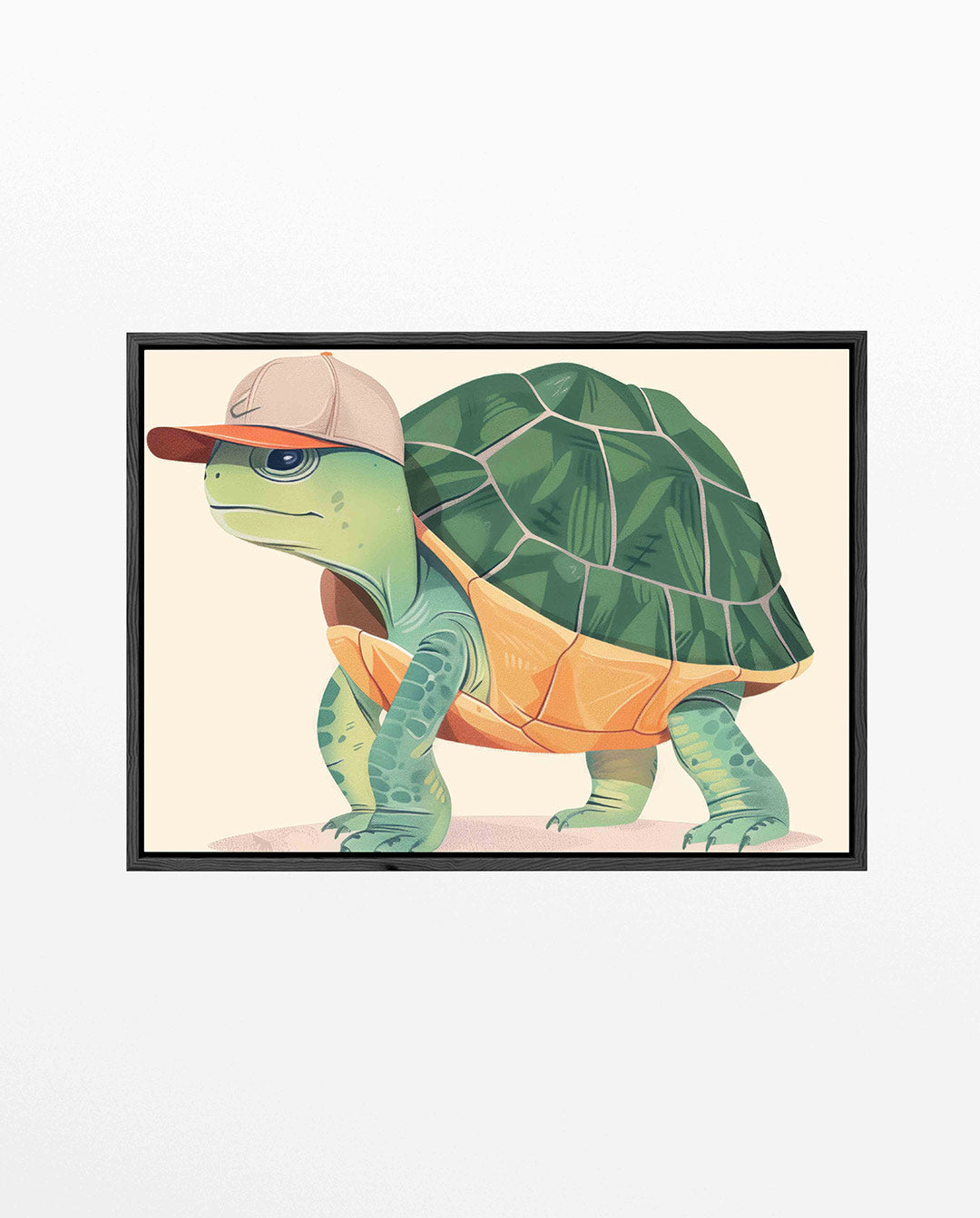 Speelse schildpad illustratie – Illustratie – liggend kinder kunstwerk
