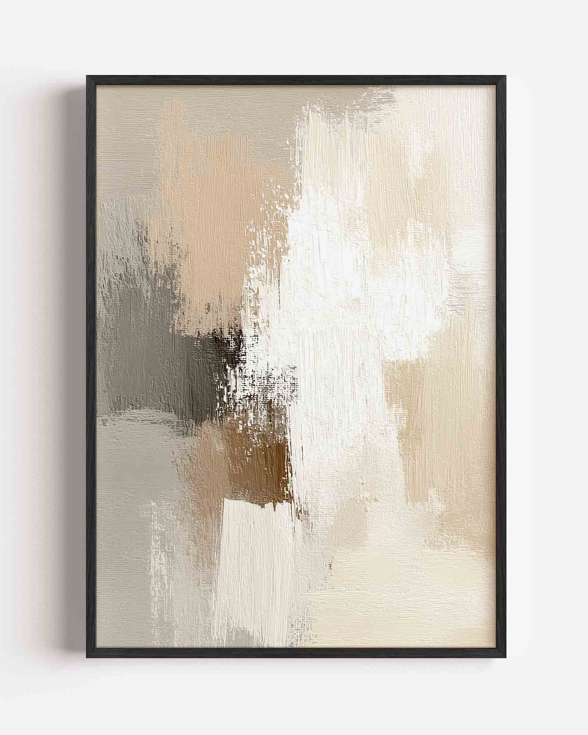 Abstracte beige en grijze – abstracte textuur portret poster als wanddecoratie
