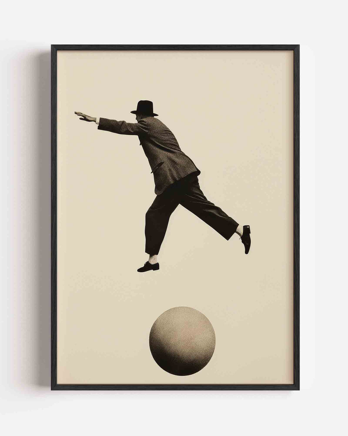 Man in beweging – Kunst & Design poster als staande wanddecoratie