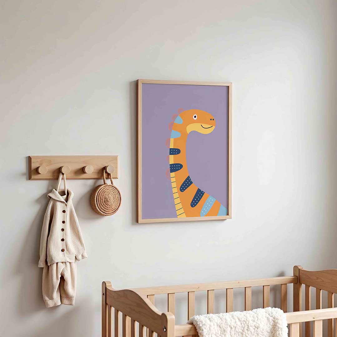 Dinosaurus illustratie – kinderposter in staand formaat