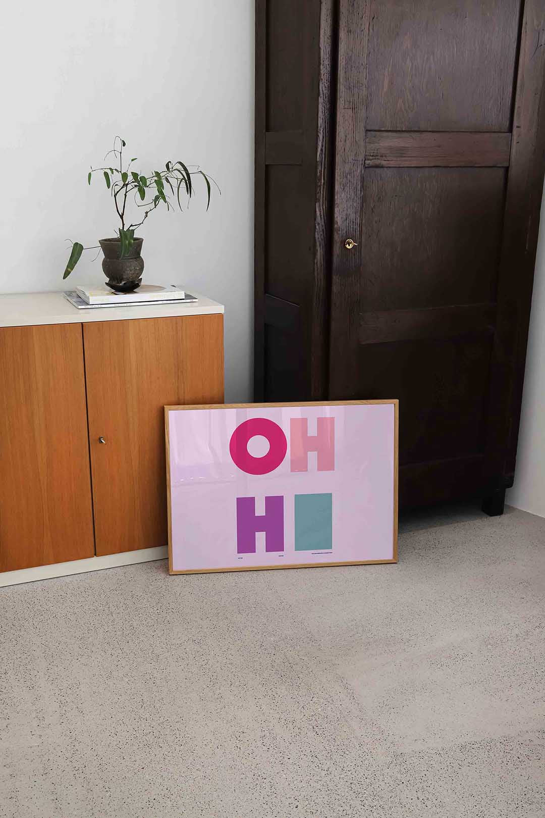Oh hi – hedendaagse illustratie als liggende poster