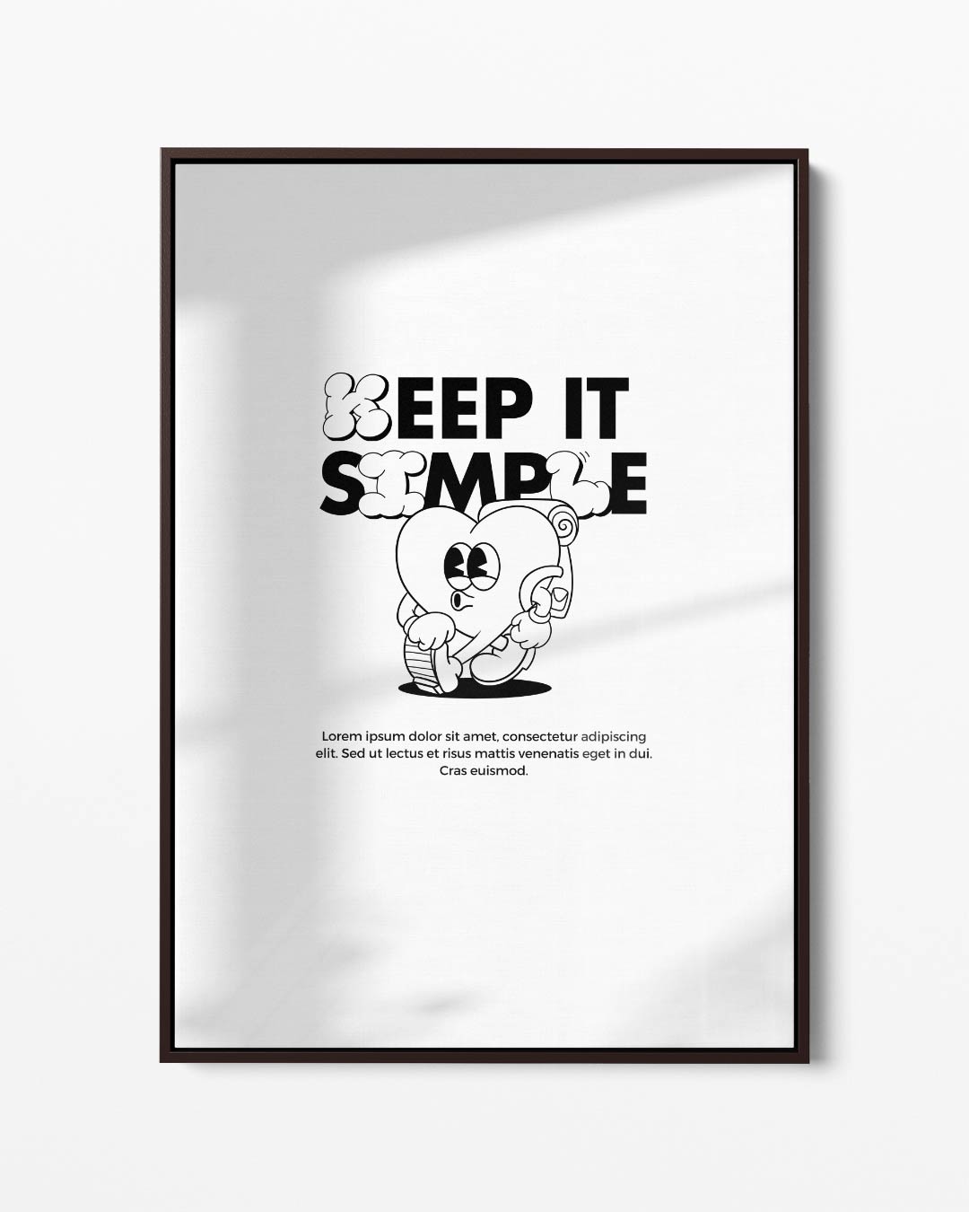 Keep It Simple Illustratie – portret kunstwerk als wanddecoratie